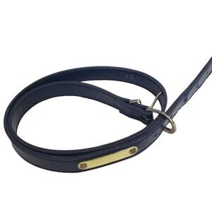 Belt Womens Skinny Navy Blue Gold-toned accents hardware Vintage